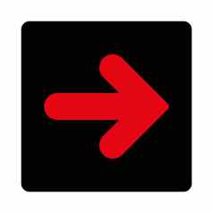 箭头平密集的红色的黑色的颜色圆形的按钮