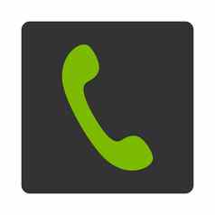 电话平生态绿色灰色的颜色圆形的按钮