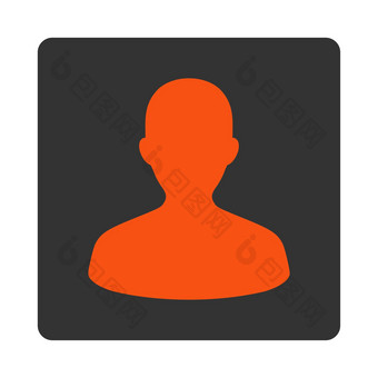 用户平橙色灰色的颜色圆形的按钮