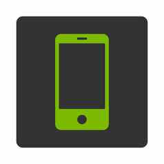 智能手机平生态绿色灰色的颜色圆形的按钮