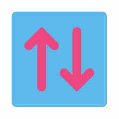 翻转垂直平粉红色的蓝色的颜色圆形的按钮