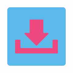 下载平粉红色的蓝色的颜色圆形的按钮