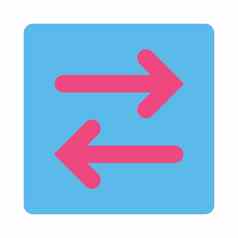 翻转水平平粉红色的蓝色的颜色圆形的按钮