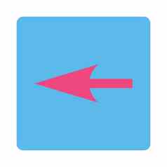 锋利的左箭头平粉红色的蓝色的颜色圆形的按钮