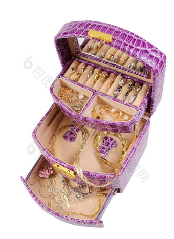 淡紫色盒子金珠宝