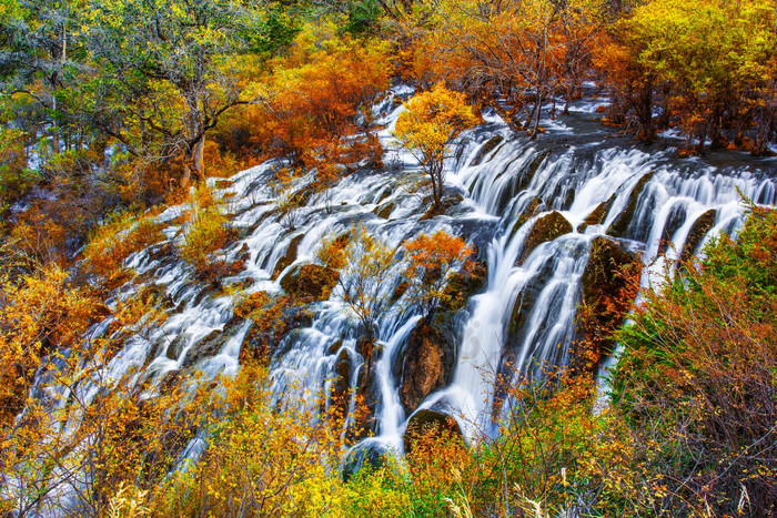 shuzheng瀑布九寨沟风景优美的