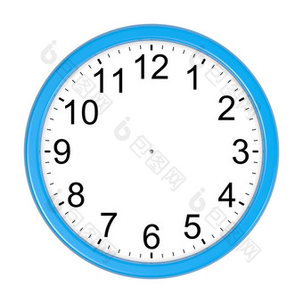 孤立的可定制的蓝色的时钟