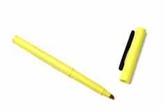 黄色的萤光笔