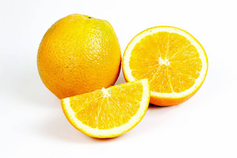 橙色水果分裂
