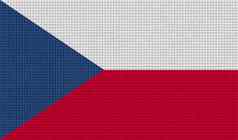 旗帜捷克共和国摘要纹理栅格化