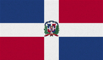 旗帜多米尼加共和国摘要纹理栅格化