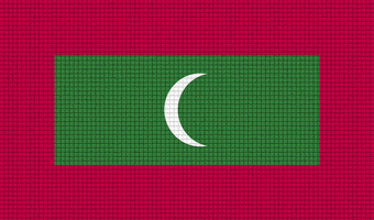 旗帜马尔代夫摘要纹理栅格化