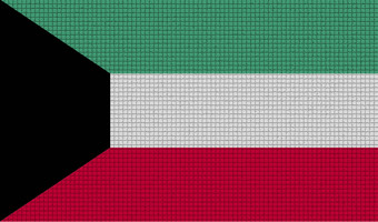 旗帜科威特摘要纹理栅格化