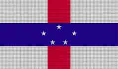 旗帜荷兰安的列斯群岛摘要纹理栅格化