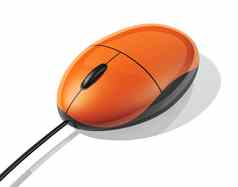 橙色电脑鼠标