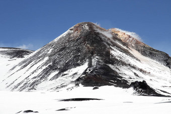 火山山埃特纳火山火山口