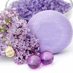 水疗中心产品淡紫色花