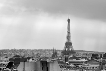 埃菲尔铁塔塔日落巴黎