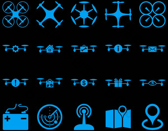 空气<strong>无人机</strong>四轴飞行器工具图标