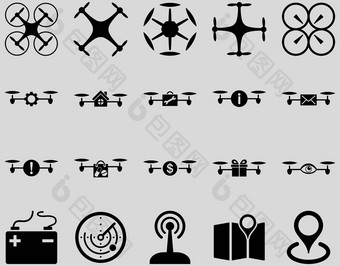 空气<strong>无人机</strong>四轴飞行器工具图标