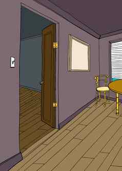 紫色的房间家具