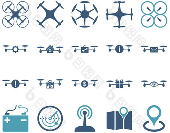 空气<strong>无人机</strong>四轴飞行器工具图标
