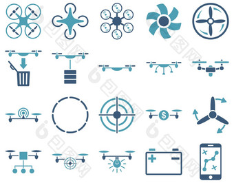 空气无人机四轴飞行器工具图标
