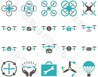 空气无人机四轴飞行器工具图标