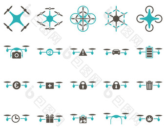 空气无人机四轴飞行器工具图标