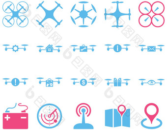 空气无人机四轴飞行器工具图标