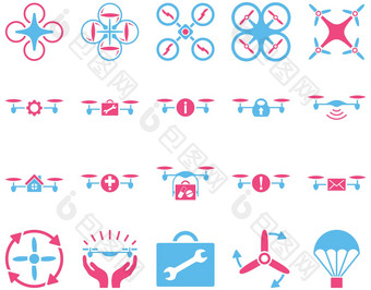 空气无人机四轴飞行器工具图标