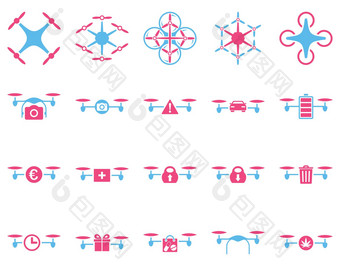 空气无人机四轴飞行器工具图标