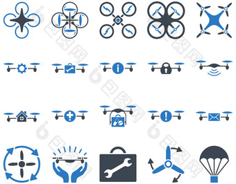 空气<strong>无人机</strong>四轴飞行器工具图标
