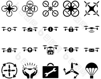 空气<strong>无人机</strong>四轴飞行器工具图标