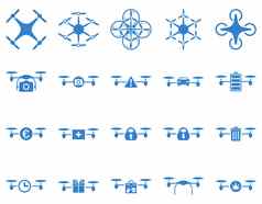 空气无人机四轴飞行器工具图标