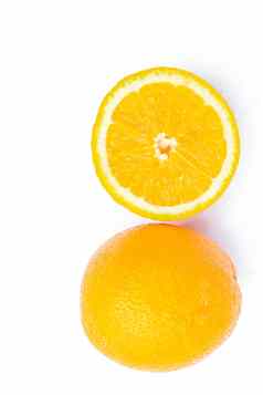 橙色水果白色背景