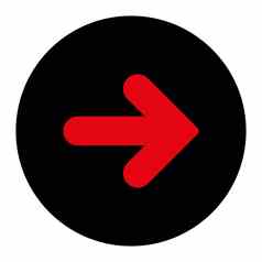 箭头平密集的红色的黑色的颜色轮按钮