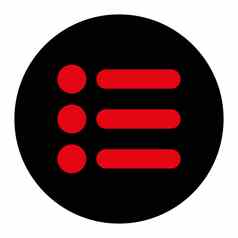 项目平密集的红色的黑色的颜色轮按钮