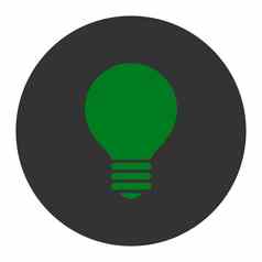 电灯泡平绿色灰色的颜色轮按钮