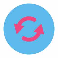刷新公约平粉红色的蓝色的颜色轮按钮