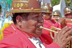 音乐家玻利维亚独立一天游行巴西