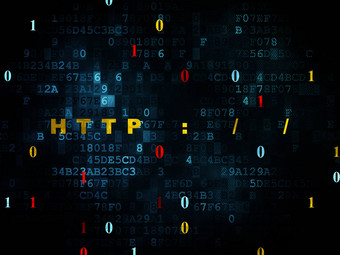 网络设计概念HTTP数字背景