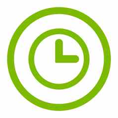 时钟平生态绿色颜色圆形的光栅图标
