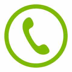 电话平生态绿色颜色圆形的光栅图标