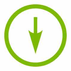 锋利的箭头平生态绿色颜色圆形的光栅图标