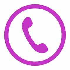 电话平紫罗兰色的颜色圆形的光栅图标