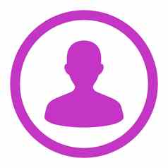 用户平紫罗兰色的颜色圆形的光栅图标