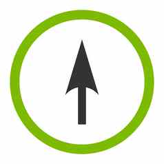 箭头轴平生态绿色灰色的颜色圆形的光栅图标