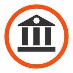 银行平橙色灰色的颜色圆形的光栅图标