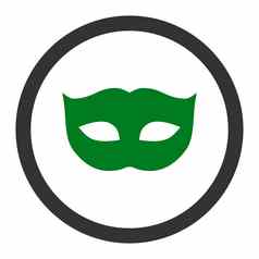 隐私面具平绿色灰色的颜色圆形的光栅图标
